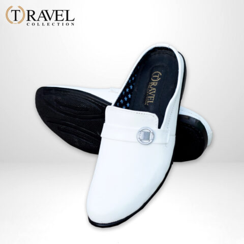 White Half Loafers Shoes